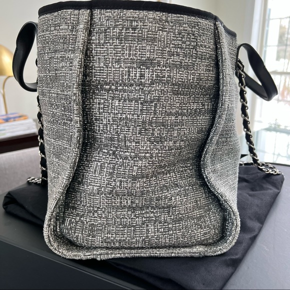 Chanel Canvas Large Deauville Charcoal Tote - Picture 7 of 16